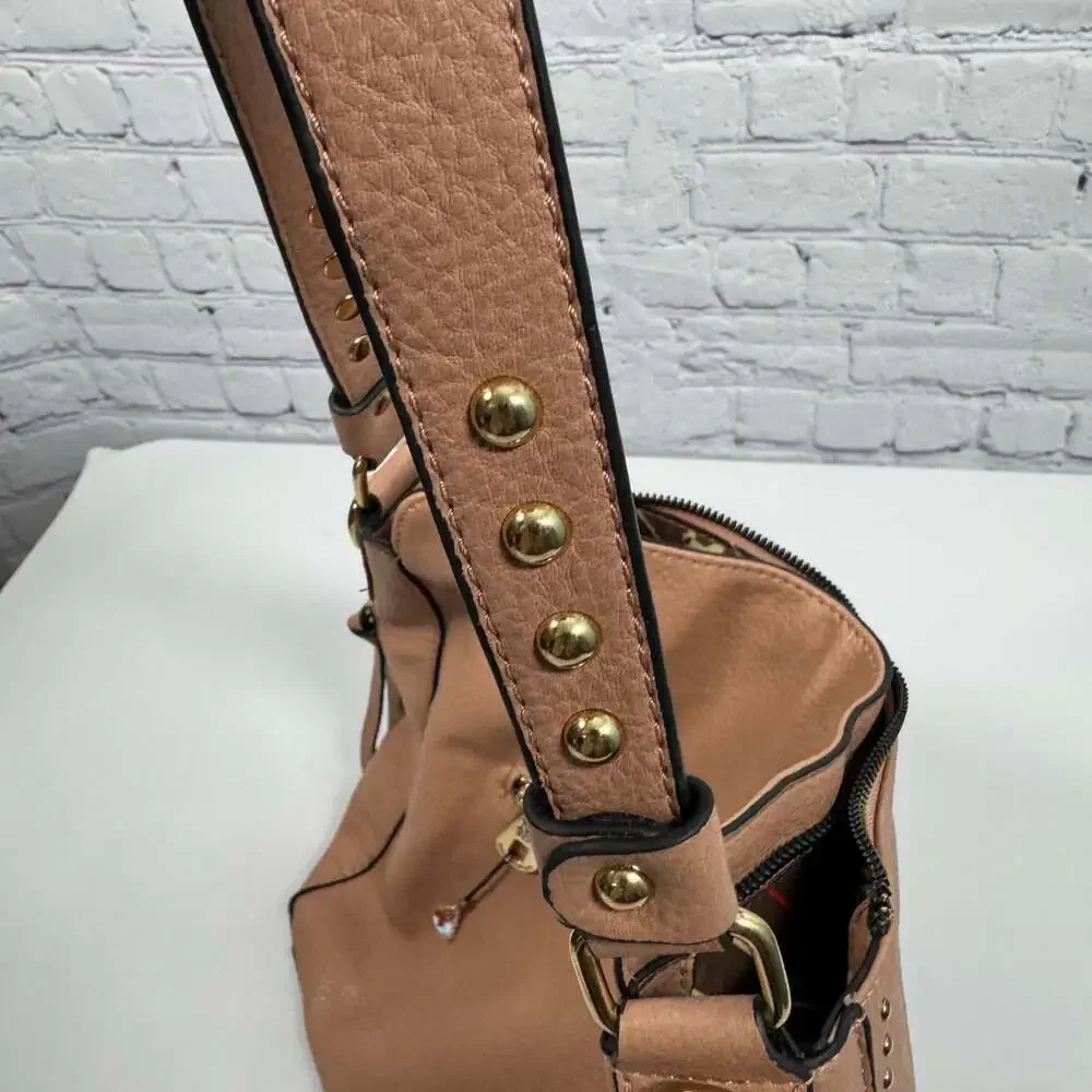 Montana West Large Leather Hobo Handbag for Women Concealed Carry Studded Purse